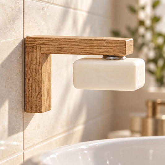 Seifenhalter aus Holz zum Kleben mit Magnet– Eiche oder Olive
