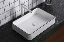 Art-of-Baan® Design Keramik Aufsatzwaschtisch - Hochglanz weiß - 610 x 410 x 115 mm