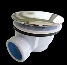 Art of Baan Ablaufgarnitur Dusche mit Chrom-Deckel Ø 90 mm I Abfluss mit Anschluss Bogen inklusive I Duschwannen & Duschtassen-Abfluss I ohne Fixierungsnoppen I zerlegbar