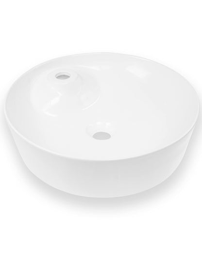 Art-of-Baan® Keramik Aufsatzwaschbecken mit Lotus-Effekt in weiß - 435 x 435 x 130 mm