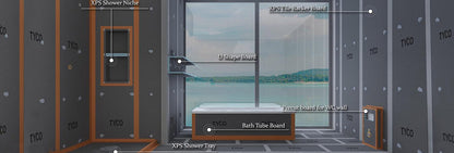 Art-of-Baan® Duschwanne aus Sanitär-Acry inkl. Ablaufgarnitur - befliessbar - 120 x 90 cm