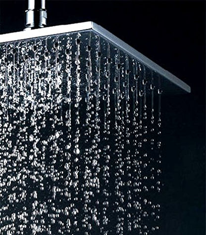 Art-of-Baan® Design-Regendusche aus Messing mit Chrom-Veredelung - inkl. Duscharm und Mischbatterie