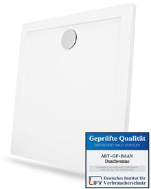 Superflache Duschtasse Duschwanne 100x80 100x90 120x80 120x90 140x80 140x90 160x80 160x90 90x90 Komplett Set kratz rutschfest 3,5 cm inkl. Ablauf OHNE WANNENTRÄGER direkt montierbar