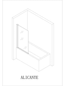 Art-of-Baan® Glas Duschwand für Badewanne - 140 x 90 cm - Sicherheitsglas