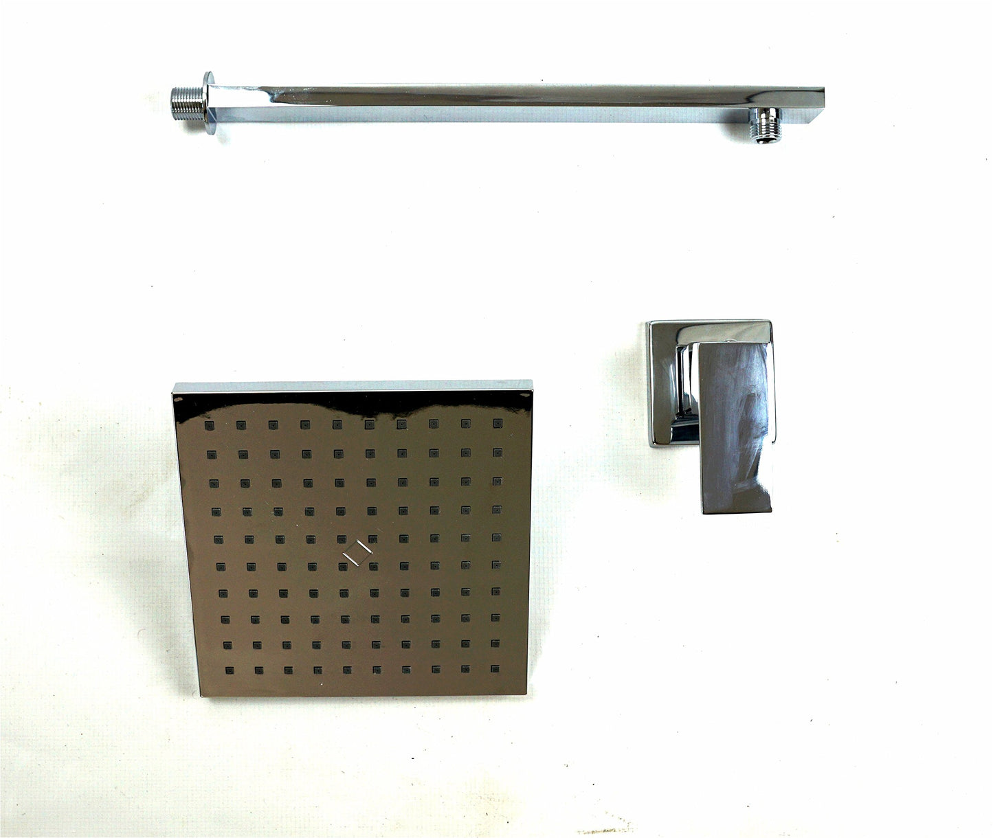 Art-of-Baan® Design-Regendusche aus Messing mit Chrom-Veredelung - inkl. Duscharm und Mischbatterie