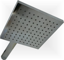 Art-of-Baan® Design-Regendusche aus Messing I hochwertige Duscharmatur mit Chrom-Veredelung I edles Duschset inkl. quadratischer Kopfbrause, Duscharm und Mischbatterie in hochglanz silber