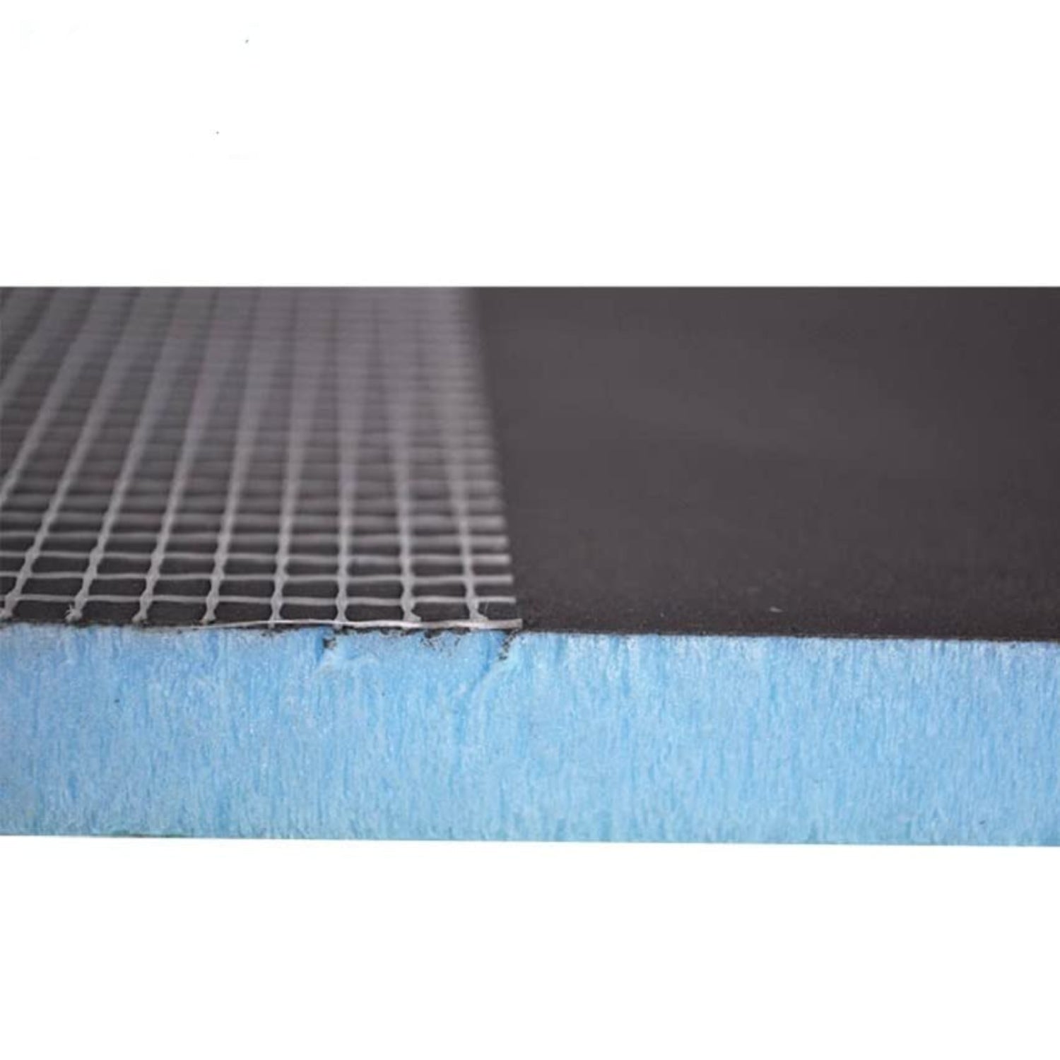 Aufbau XPS Hartschaumplatten mit Gitternetz