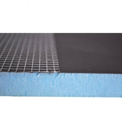 Aufbau XPS Hartschaumplatten mit Gitternetz