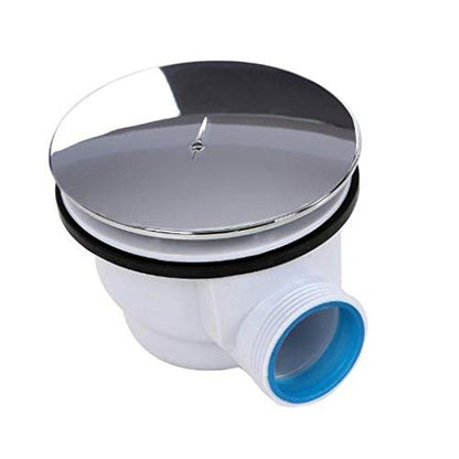 Duschablauf in weiss mit silbernem Pop up Deckel