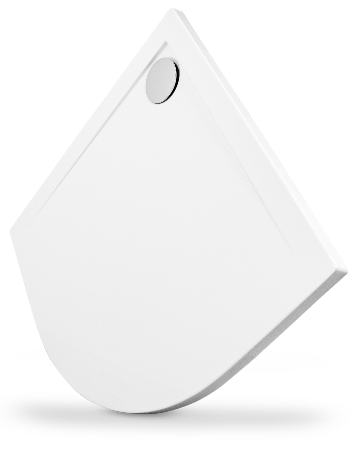 Duschwanne in weiss 90x90 cm im Viertelkreis