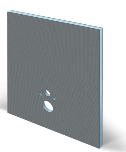 WC-Vorwand-Element 1200 x 600 x 20 mm - vorgebohrte XPS Verbundplatte incl. 3 Seitenplatten