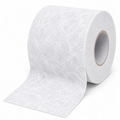 Weißes Abdichtungsband 12 cm × 10 m mit sichtbarer Vliesoberfläche
