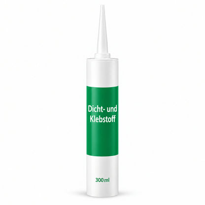Art of Baan Dicht- und Klebstoff, eine 300-ml-Kartusche mit Dosierspitze vor weißem Hintergrund.