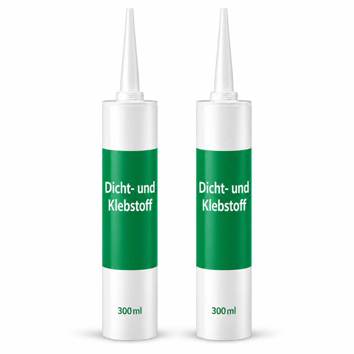 Art of Baan Dicht- und Klebstoff im 2er-Set mit jeweils 300 ml, zwei Kartuschen vor weißem Hintergrund.