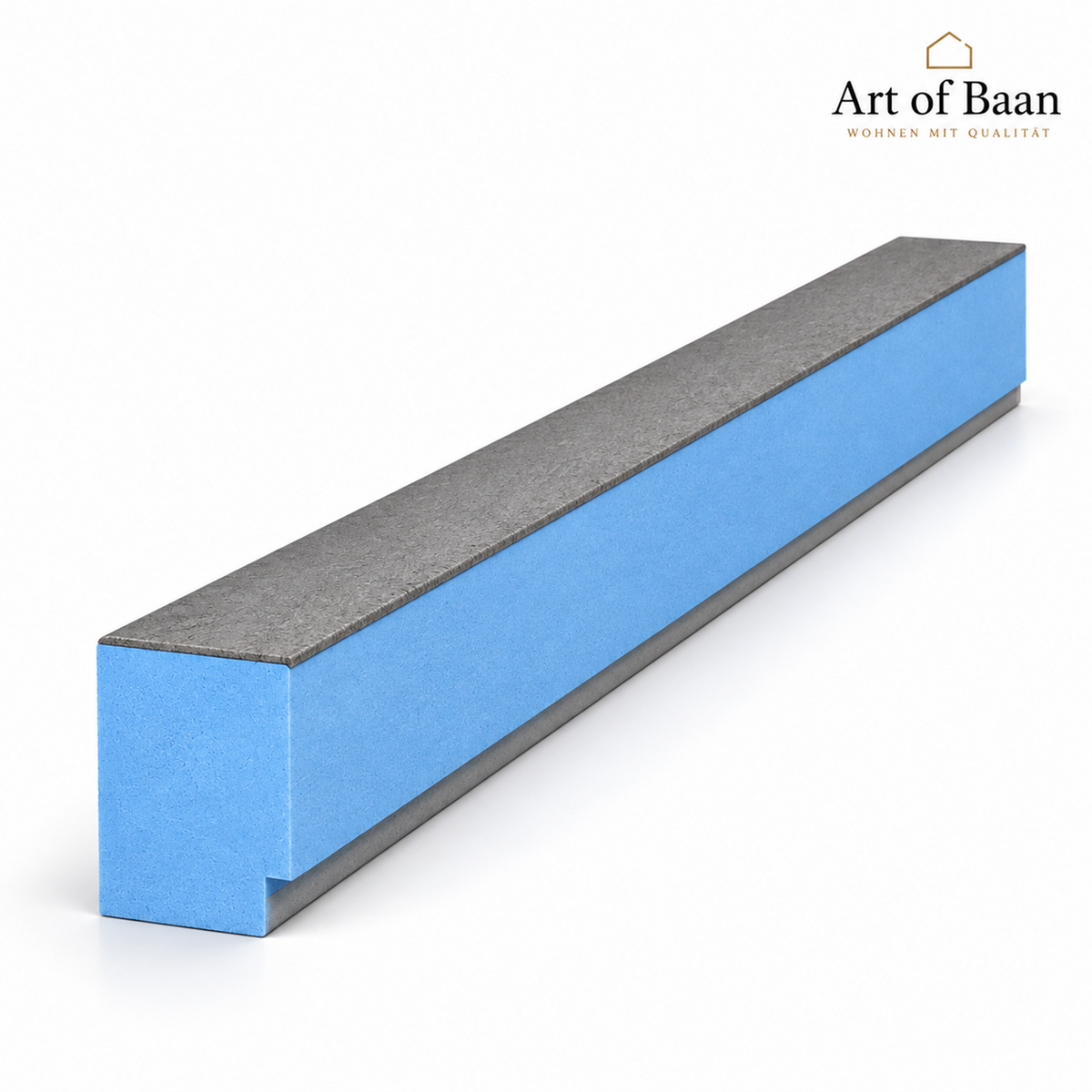 Art of Baan XPS-Duschschwelle mit beschichteter Ober- und Unterseite sowie unbeschichteten blauen Seitenflächen