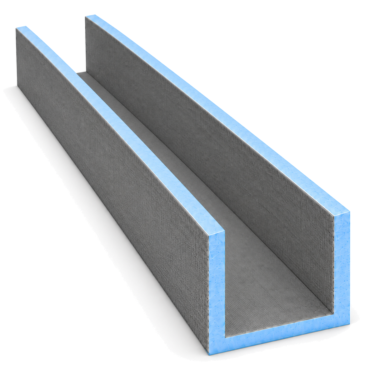 Art of Baan XPS-Rohrverkleidung in U-Form, 150 × 200 × 150 × 20 mm, beidseitig beschichtet