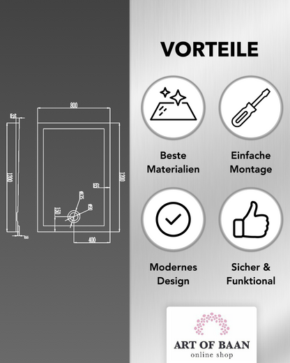 Duschwanne 120x80 cm mit Abmessungen und Vorteilen wie einfache Montage und modernes Design