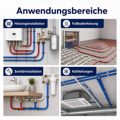 PEX-AL-PEX Verbundrohr für Heizungsinstallation, Sanitärinstallation, Fußbodenheizung und Kühlleitungen