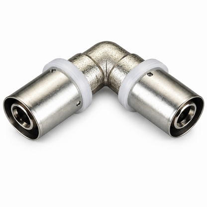 Edelstahl Pressfitting 90 Grad Bogen 16x16 für PEX-AL-PEX Verbundrohr
