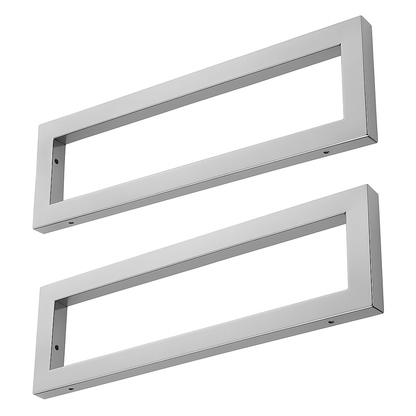 Wandkonsole in Chromoptik für Waschtisch – 2er Set - 44 × 22 cm