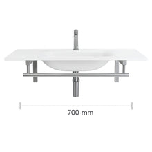 Art of Baan – Verchromte Waschtischhalterung mit Handtuchhalter - 70 x 46 x 20 cm