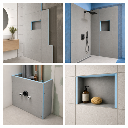 XPS Bauplatte für Bad Dusche Nische und Rohrverkleidung