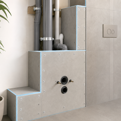 XPS Bauplatte für Rohrverkleidung und Vorwand im Badezimmer